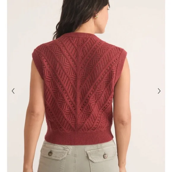 Marine Layer Brooke Sweater Vest Size Large - Picture 3 of 11